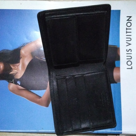 LOUIS VUITTON: "2005"; PORTEFEUILLE MARCO BIFOLD NOMADE LEATHER WALLET, #AR0065. - Picture 8 of 12